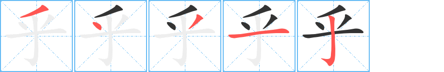 乎字筆畫寫法
