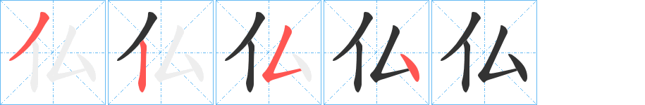 仏字筆畫寫法
