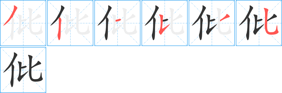 仳字筆畫寫法