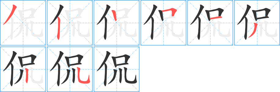 侃字筆畫寫法