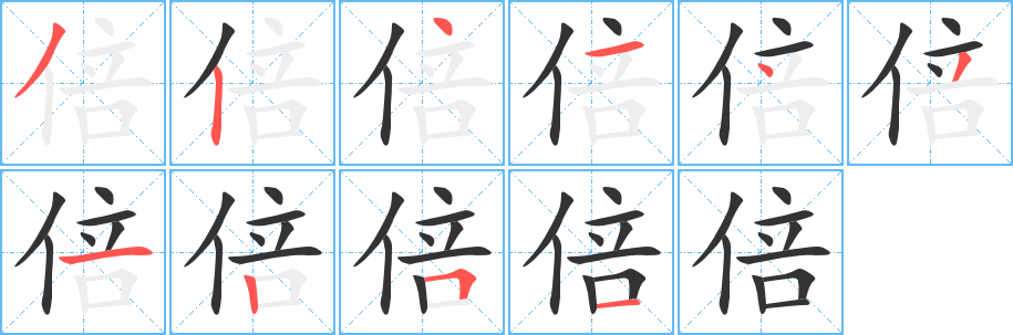 倍字筆畫寫法