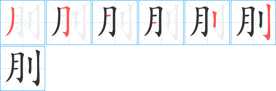 刖字筆畫寫法
