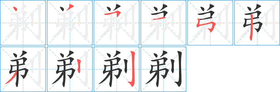 剃字筆畫(huà)寫(xiě)法