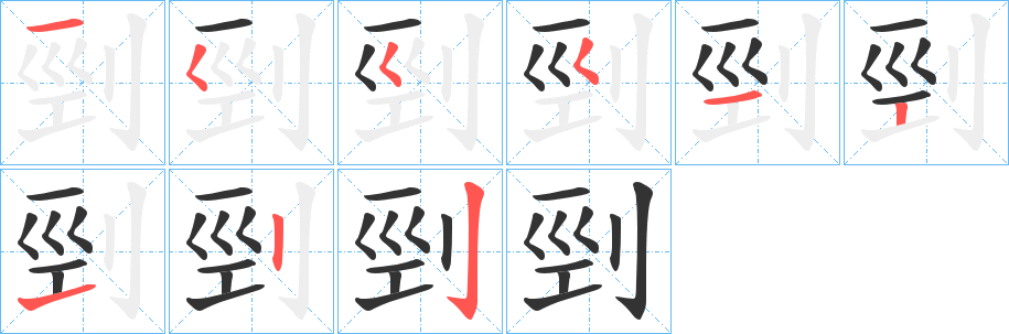 剄字筆畫(huà)寫(xiě)法