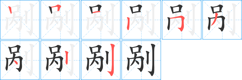 剮字筆畫寫法