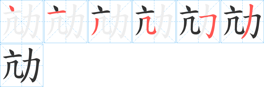 劥字筆畫寫法