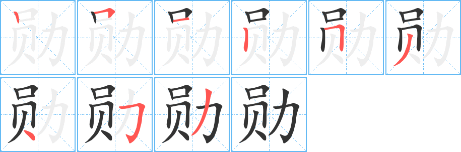 勛字筆畫寫法