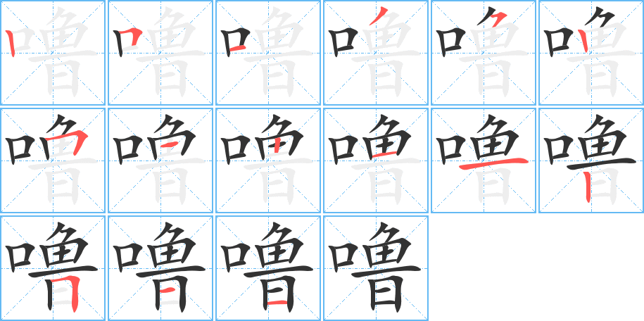 嚕字筆畫寫法