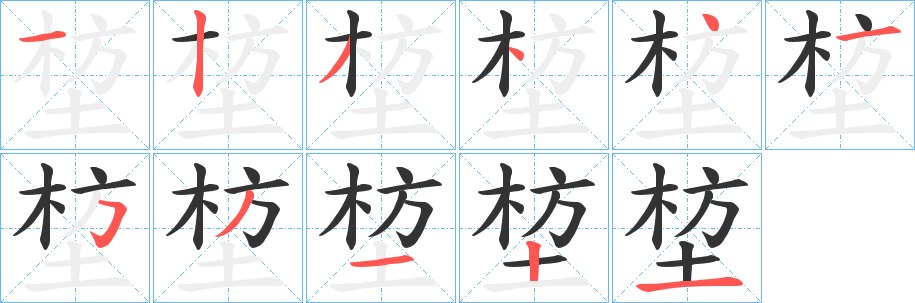 堏字筆畫寫法