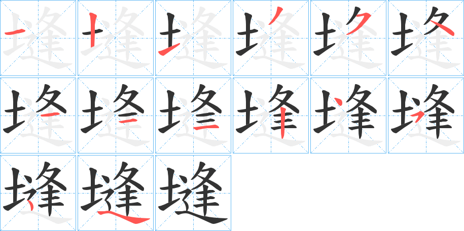 塳字筆畫寫法