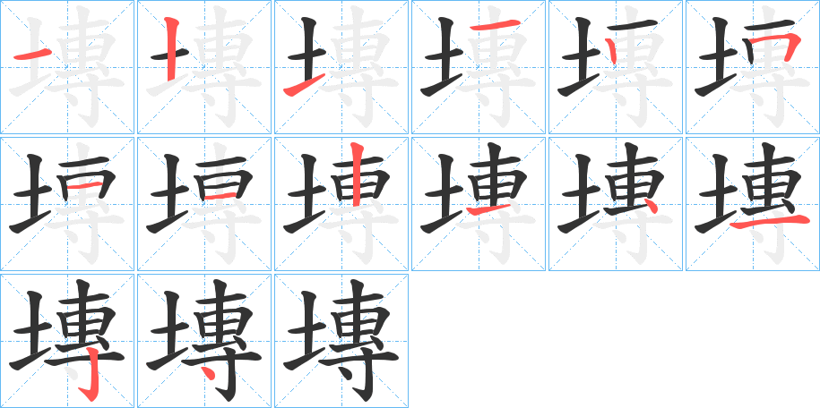 塼字筆畫寫法