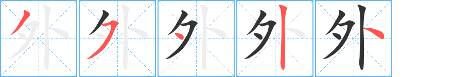 外字筆畫(huà)寫(xiě)法