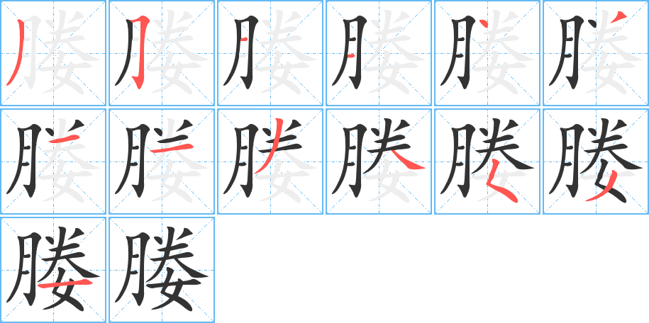 媵字筆畫(huà)寫(xiě)法