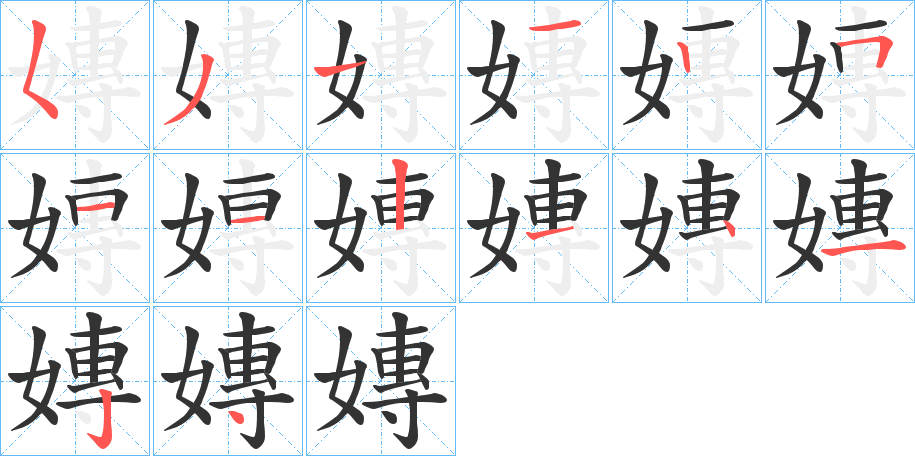 嫥字筆畫寫法