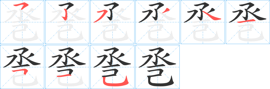 巹字筆畫寫法
