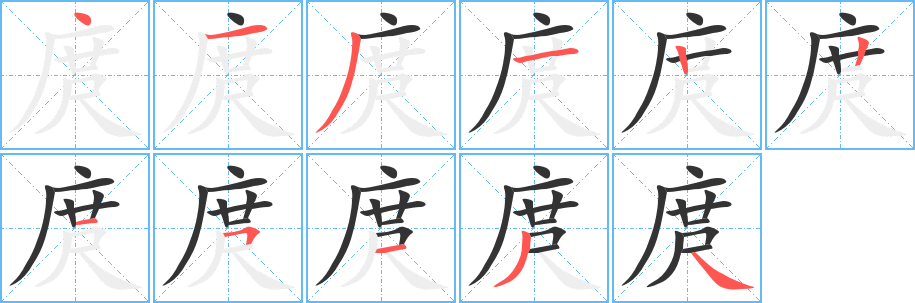庹字筆畫(huà)寫(xiě)法