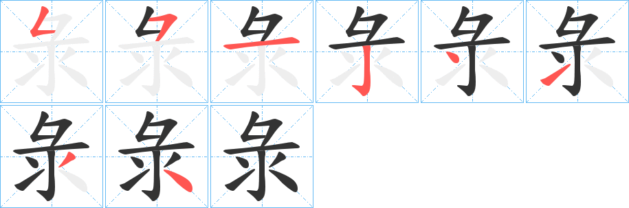 彔字筆畫(huà)寫(xiě)法