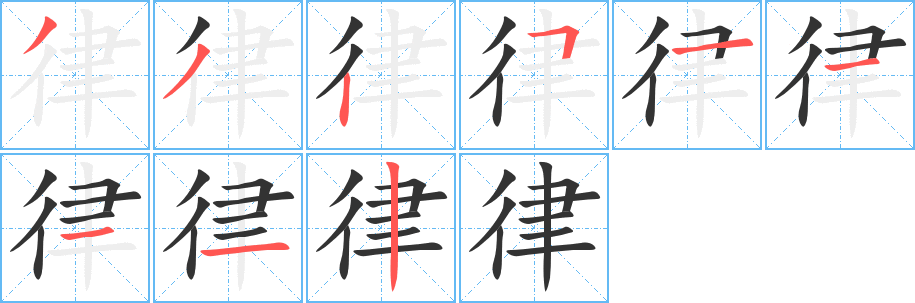 律字筆畫寫法