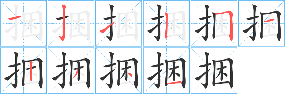 捆字筆畫寫法