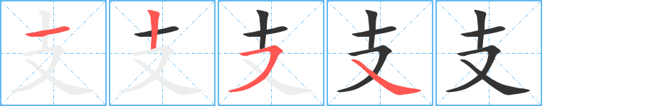 支字筆畫寫法