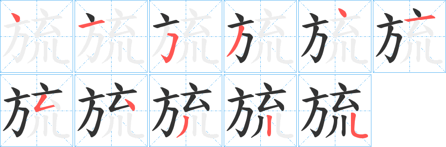 旈字筆畫寫法