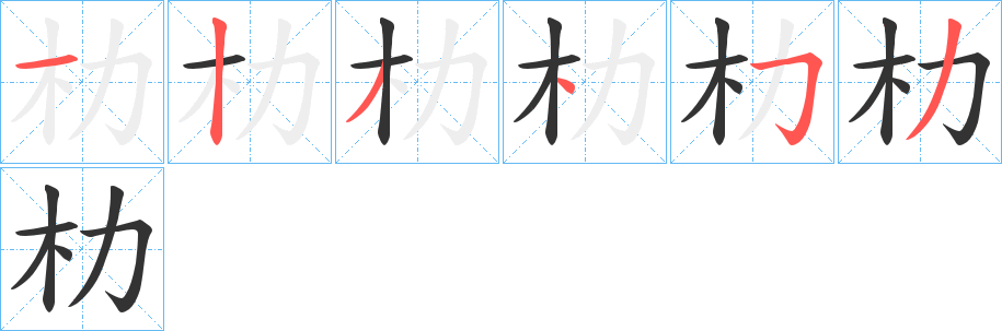 朸字筆畫寫法