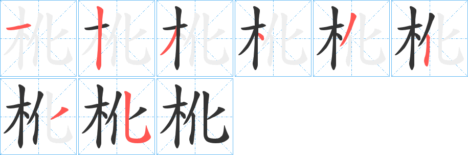 杹字筆畫寫法