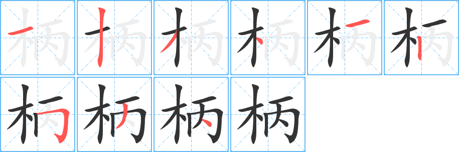 柄字筆畫寫法