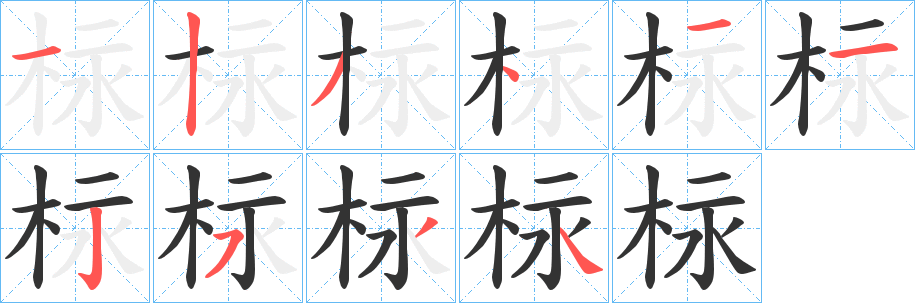 柡字筆畫寫法