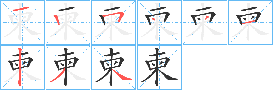柬字筆畫寫法