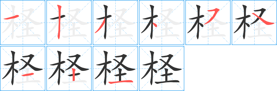 檉字筆畫(huà)寫(xiě)法