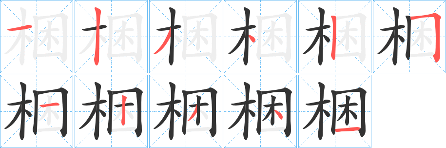 梱字筆畫寫法