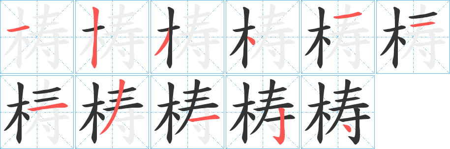 梼字筆畫寫法