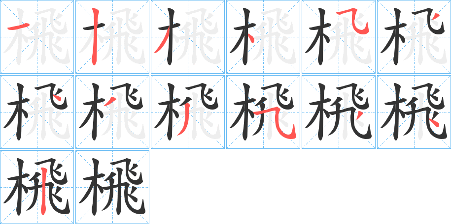 榌字筆畫寫法