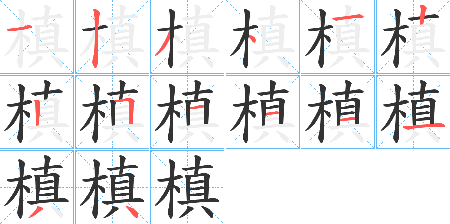 槙字筆畫(huà)寫(xiě)法