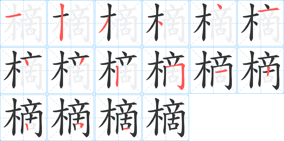 樀字筆畫寫法