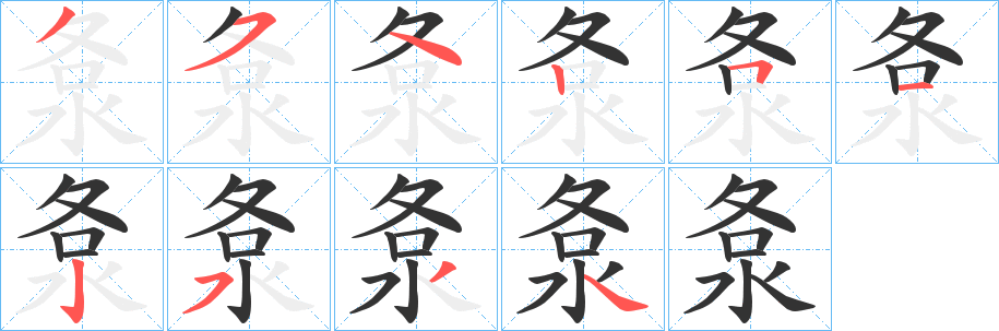 洜字筆畫寫法
