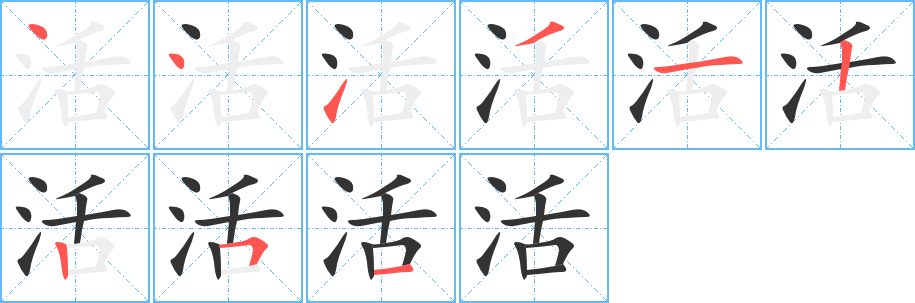 活字筆畫寫法