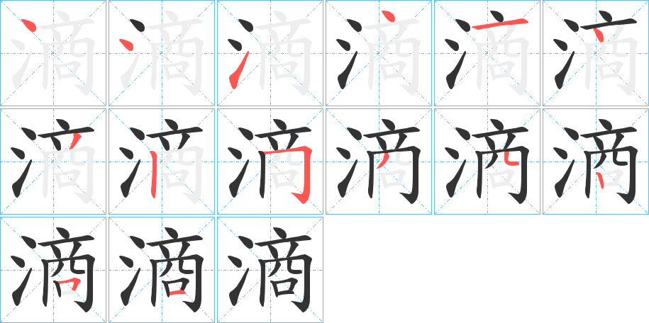 滳字筆畫寫法