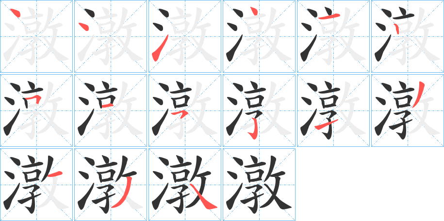 潡字筆畫寫法