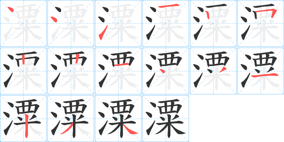潥字筆畫寫法