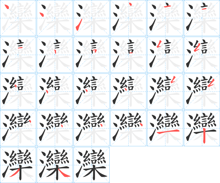 灤字筆畫寫法