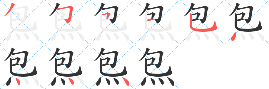 炰字筆畫寫法