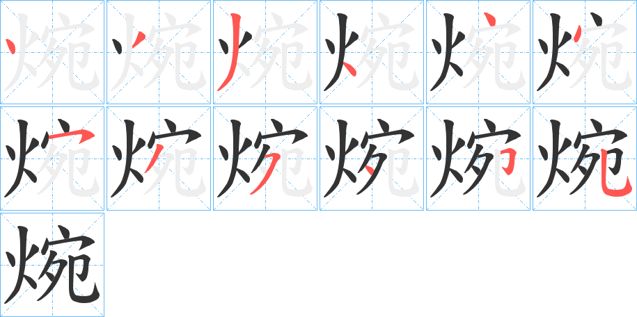 焥字筆畫寫法