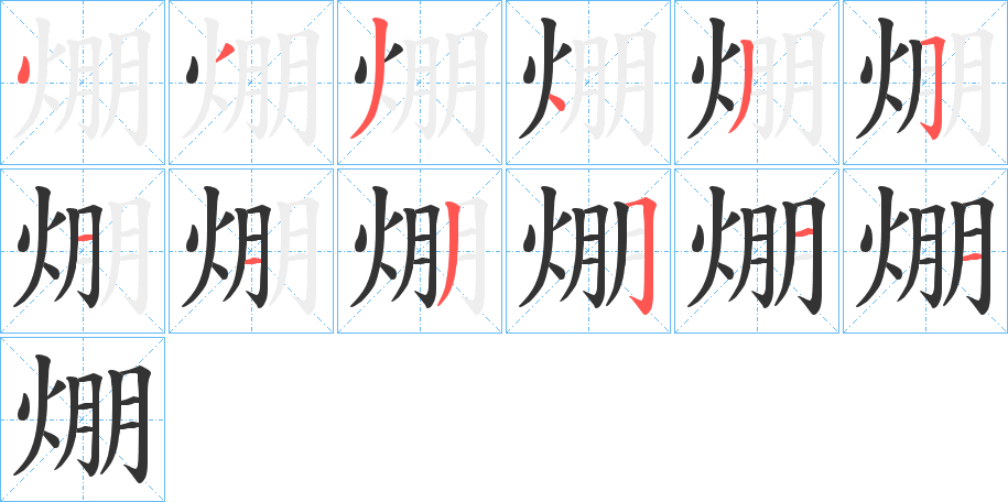 焩字筆畫寫法