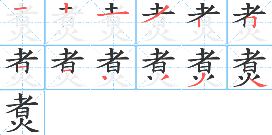 煑字筆畫寫法