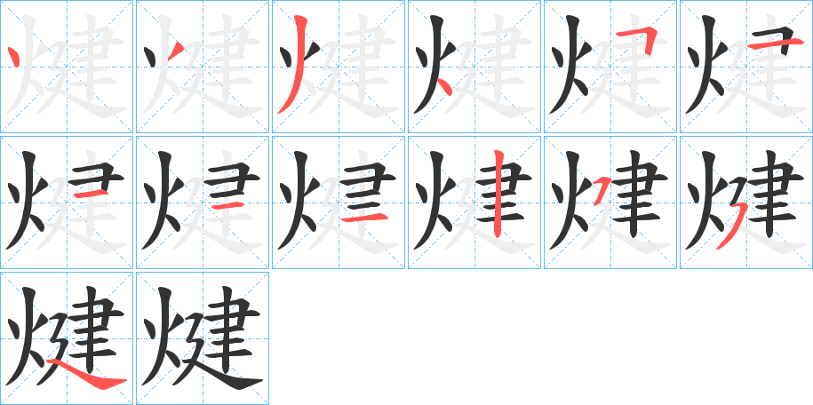 煡字筆畫寫法