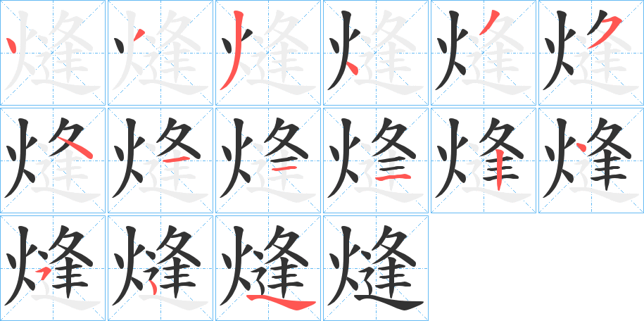 熢字筆畫(huà)寫(xiě)法