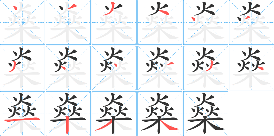 燊字筆畫寫法