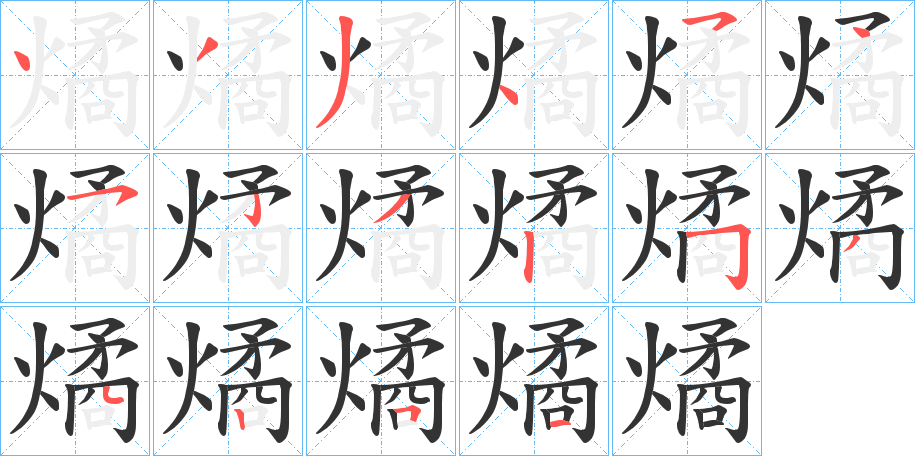 燏字筆畫寫法